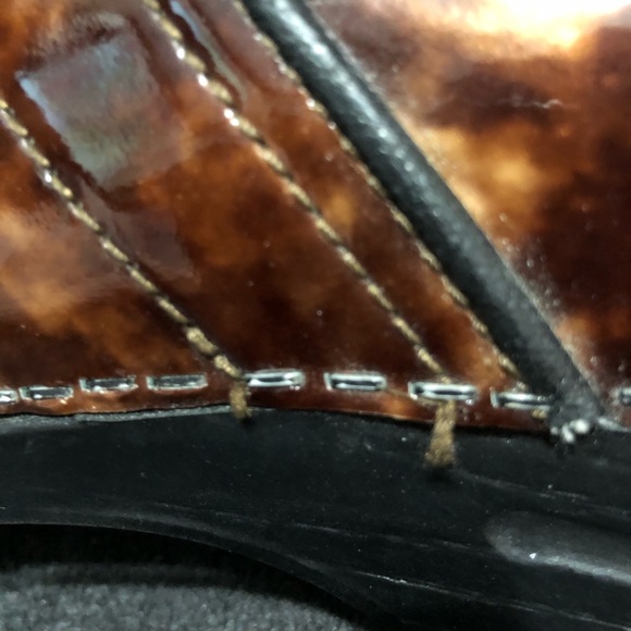 Sanita Danish Marbled Patent Leather Womens Clogs Size 37 US 6 - Picture 4 of 10